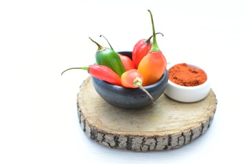 Aji variety sweet pepper in different colors