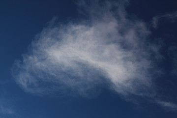 The vast blue sky and clouds sky. blue sky background with tiny clouds. blue sky panorama.
