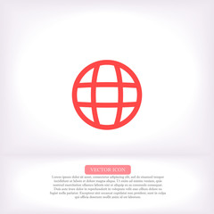 Planet vector icon , lorem ipsum Flat design