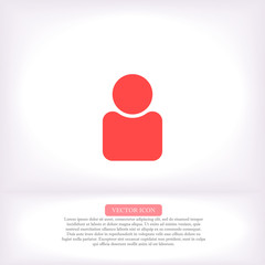 Human vector icon , lorem ipsum Flat design