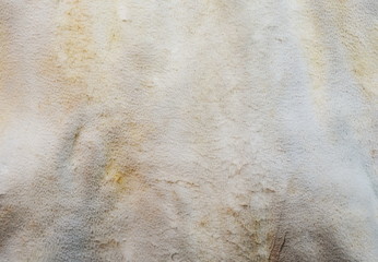 Painted raw rough leather.