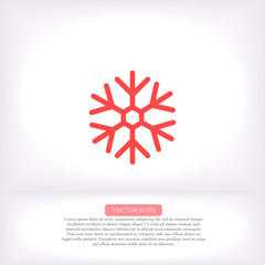 Snow vector icon , lorem ipsum Flat design