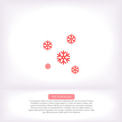 Fototapeta na wymiar Snow vector icon , lorem ipsum Flat design