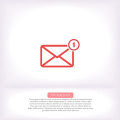 Sms vector icon , lorem ipsum Flat design