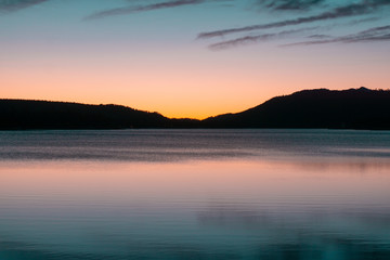 Fototapeta na wymiar Sunset, Big Bear Lake, California, USA