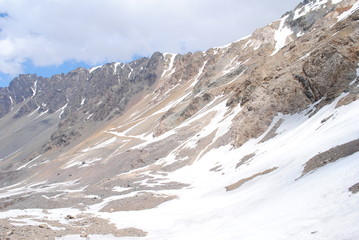 mountain snow and landscape of mountains