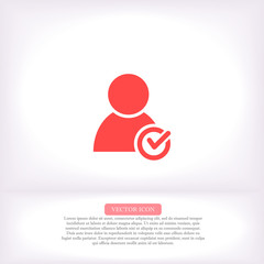 People tick vector icon , lorem ipsum Flat design