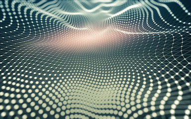 Abstract background. Molecules technology with polygonal shapes, connecting dots and lines....
