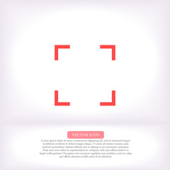 Vector icon Full screen , lorem ipsum Flat design