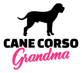 Cane Corso Grandma with silhouette