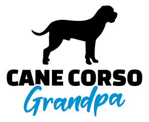 Cane Corso Grandpa with silhouette