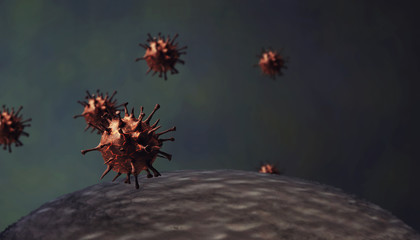 New coronavirus 2019-ncov. 3D illustration