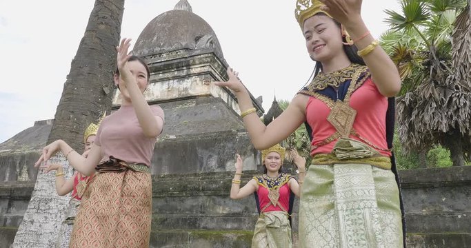 Laotian Dancers Perform In Luang Prabang, Video In 4K