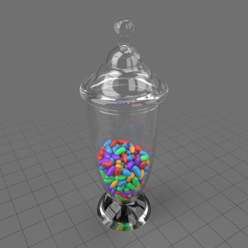 Jelly beans in glass jar 4
