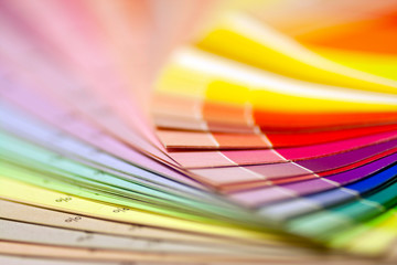 Color print of pantone statistics offset scale.