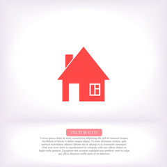 House vector icon , lorem ipsum Flat design