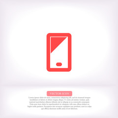 Phone vector icon , lorem ipsum Flat design