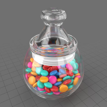 Candies in glass jar