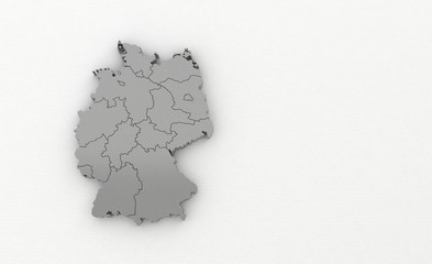 germany map. 3d render map of europe countries. 3d europe map. 