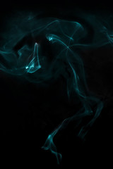 movement of smoke on black background, smoke background, abstract smoke on black background