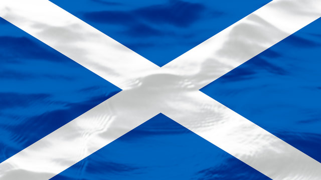 Waves Texture On Scotland Flag, Background