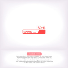 Obraz premium Downloading vector icon , lorem ipsum Flat design