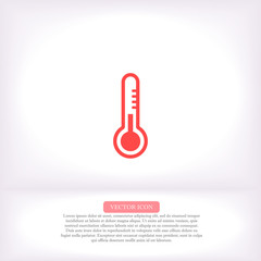 Thermometer vector icon , lorem ipsum Flat design