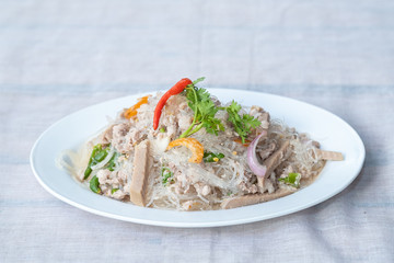 The Healthy food is very spicy and hot in the north of Thailand.