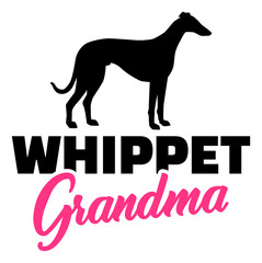Whippet Grandma with silhouette