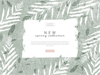 social media banner template for advertising spring arrivals collection or seasonal sales promotion.