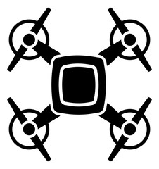 Drone with four propellers icon