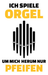 Pipe organ instrument icon german
