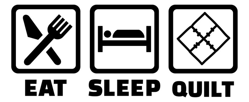 Eat Sleep Quilt Quilting Icon