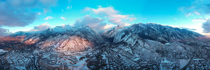 Panoramic View of Utah Mountains