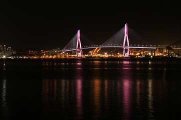 Fototapeta na wymiar Busanhangdaegyo Bridge (Busan harbor bridge), Busan, Korea. Bridge to Yeongdo Island.