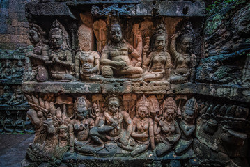 Apsara and Giant Stone Carvings of Angkor Thom, Cambodia