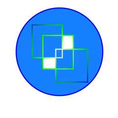 icon on square internet button