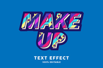 Multi color line text style effect