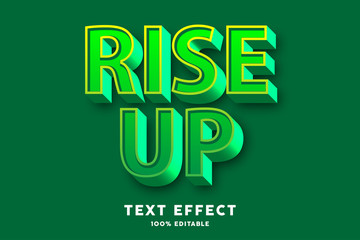 Naklejka premium 3d green text style effect