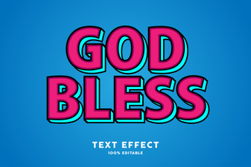 Red and teal blue text effect, editable text