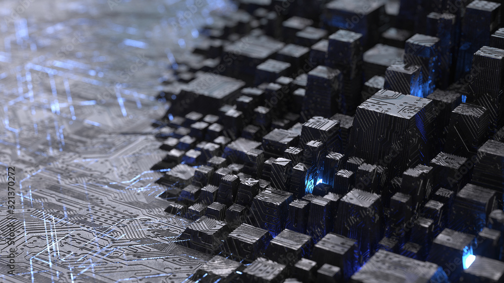 Poster circuit board,abstract network technology background,3d rendering,conceptual image.