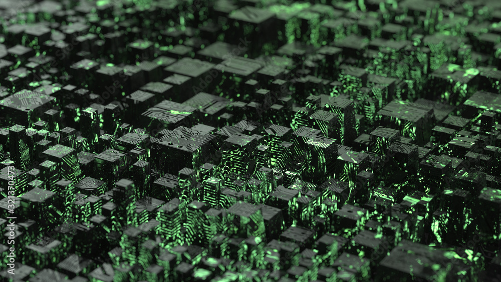 Aufkleber circuit board,abstract network technology background,3d rendering,conceptual image.
