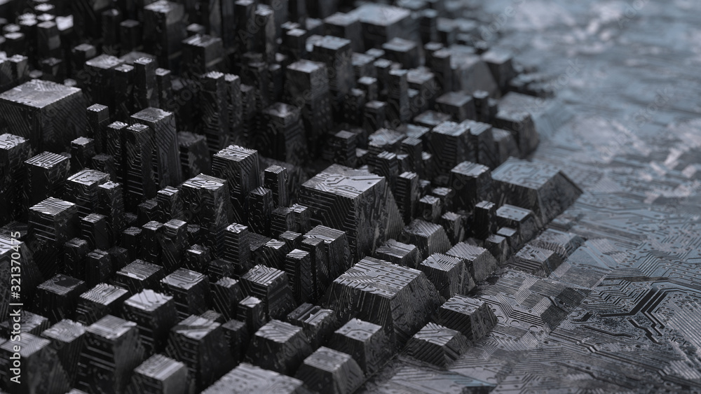 Poster circuit board,abstract network technology background,3d rendering,conceptual image.
