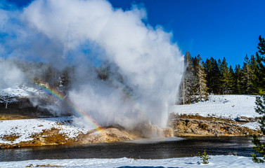 RIVERSIDE GEYSER, YELLOWSTONE