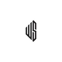 WS W S Letter Logo Design Vector