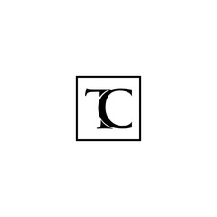 TC T C initial letter logo design