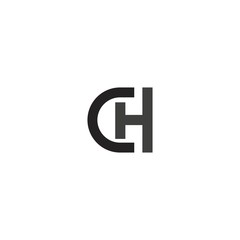 CH C H initial letter logo design