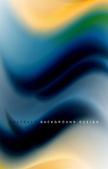 Abstract background - fluid color gradient waves, with dynamic motion line effect. Vector Illustration For Wallpaper, Banner, Background, Card, Book Illustration, landing page