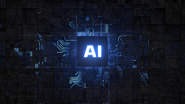 AI,Circuit board,Artificial Intelligence concept