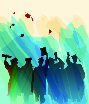 Graduation poster with copy space.
